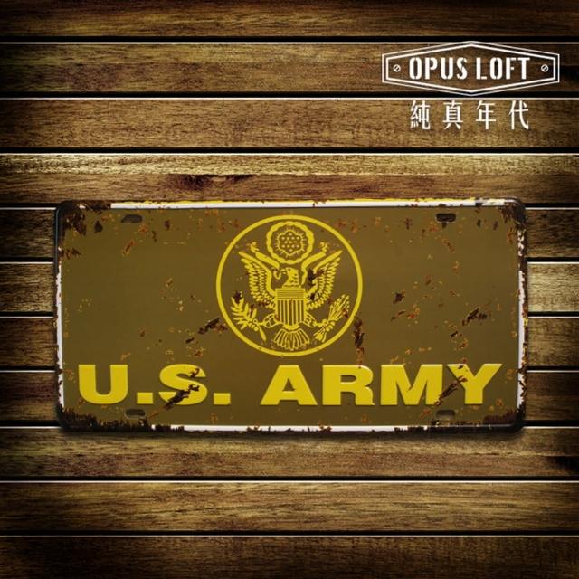 【OPUS LOFT純真年代】仿舊鐵皮車牌/壁飾/壁貼(TP-114 美國陸軍)限時優惠