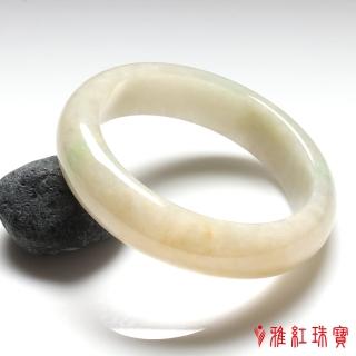 【雅紅珠寶】天然春帶彩翡翠手鐲-#18-似水柔情