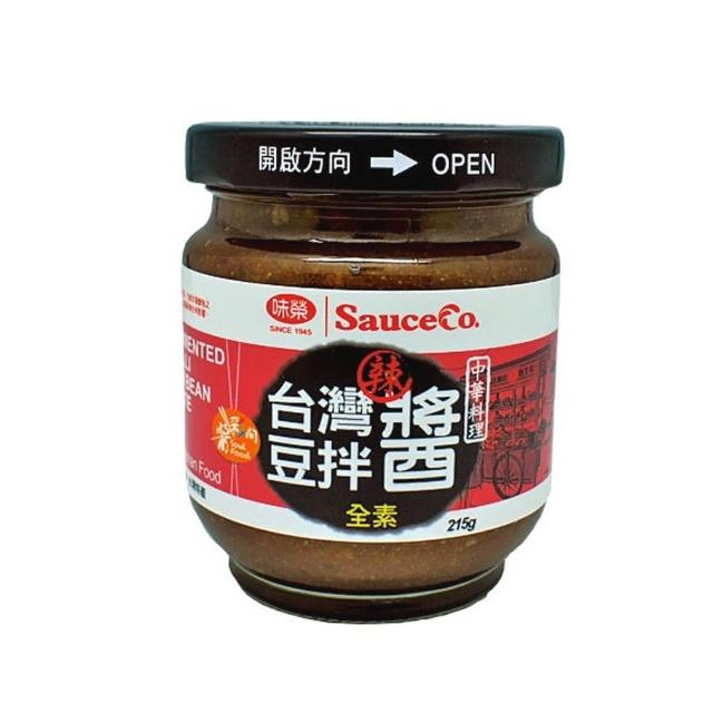 【味榮】天然臺灣豆拌醬 辣味(215g/罐)