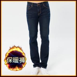 【BOBSON】男款保暖低腰直筒褲(1768-53)