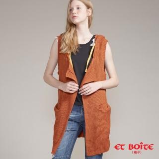 【ET BOiTE 箱子】連帽翻領背心外套
