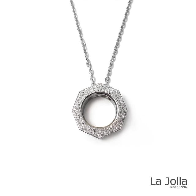【La Jolla】百變幾何 純鈦墜項鍊(銀色)最新優惠