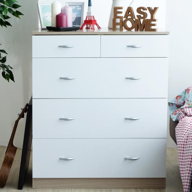 【EASY HOME】80cm加寬版-五抽四層櫃(斗櫃 櫃子 櫃 五斗櫃 抽屜櫃 置物櫃 抽屜收納櫃 櫥櫃)