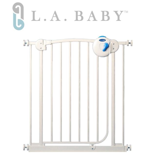【美國 L.A. Baby】雙向自動上鎖安全鐵門欄(三道安全鎖裝置)