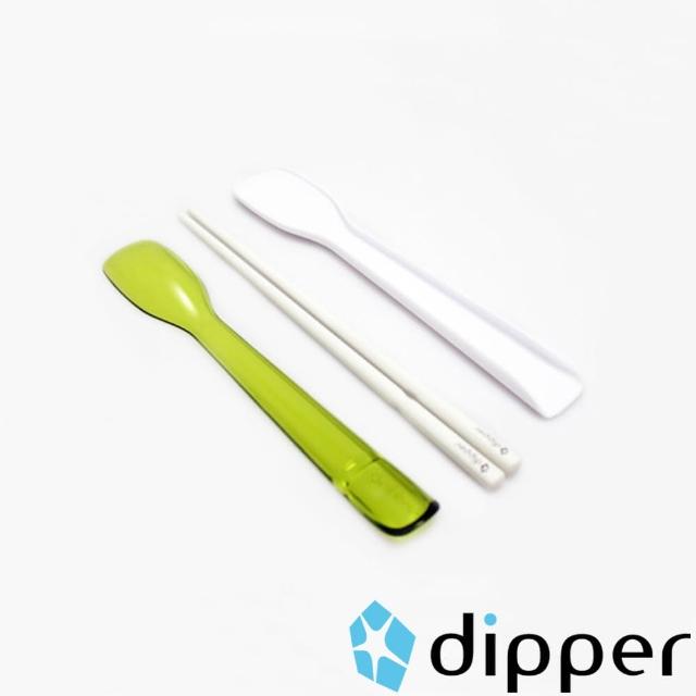 【dipper】2合1SPS環保餐具組(青嫩綠)