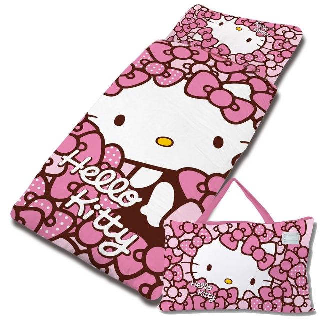 【享夢城堡】HELLO KITTY 我的Ribbon時尚系列-鋪棉兩用兒童睡袋(粉)