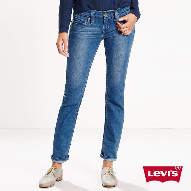【Levis】Revel 貓鬚低腰直筒輕磅丹寧牛仔褲超值推薦