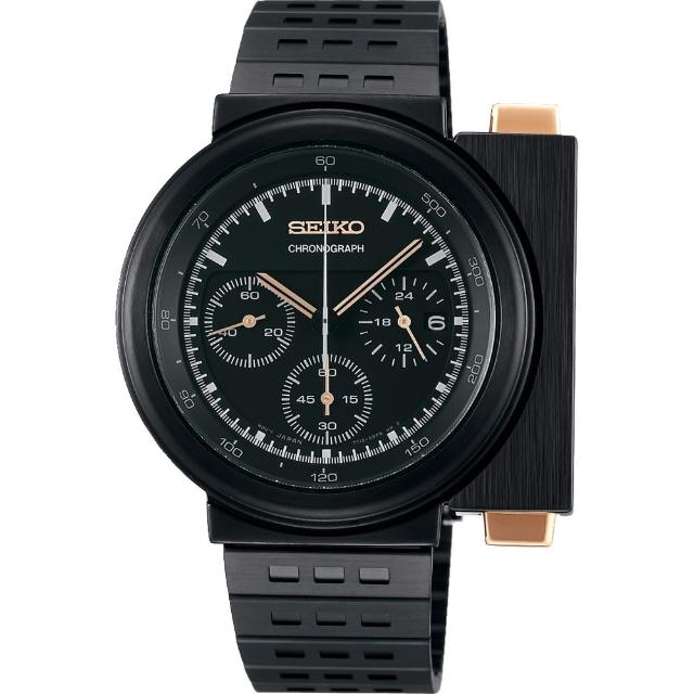 【SEIKO】X GIUGIARO 限量科幻計時碼錶-黑(7T12-0BR0SD  SCED043J)限時優惠