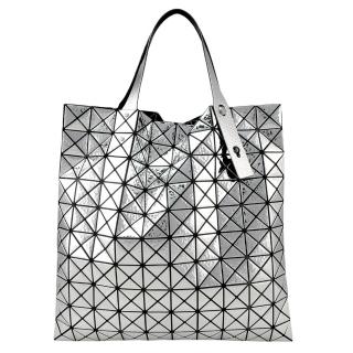 【ISSEY MIYAKE 三宅一生】三宅一生BAOBAO 10x10鏡面馬賽克肩背包(銀)