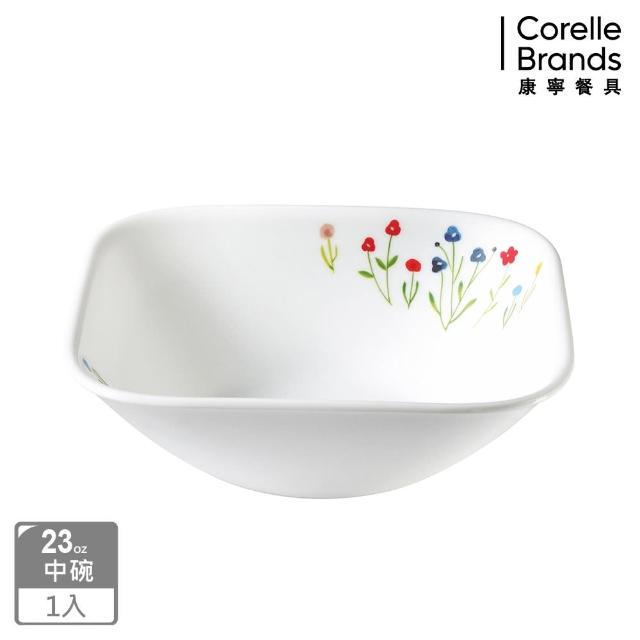 【CORELLE 康寧】方形23oz小碗-春漾花朵(2323)