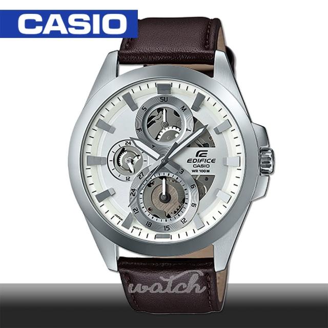 站長推薦-【CASIO 卡西歐 EDIFICE 系列】日系時尚_三眼多層次錶盤賽車錶(ESK-300L-7A)