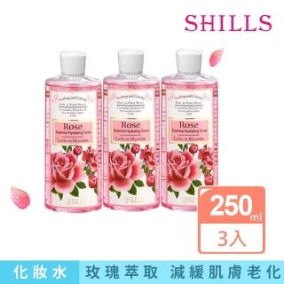 【SHILLS舒兒絲】菁萃玫瑰保濕化妝水250ml 超值3入組(玫瑰純露)