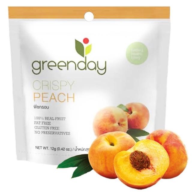【Greenday】水蜜桃凍乾12g(泰國必買超人氣水果乾)秒殺搶購