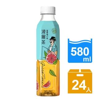 【金車/伯朗】波爾茶-葡萄柚口味580mlx24入/箱