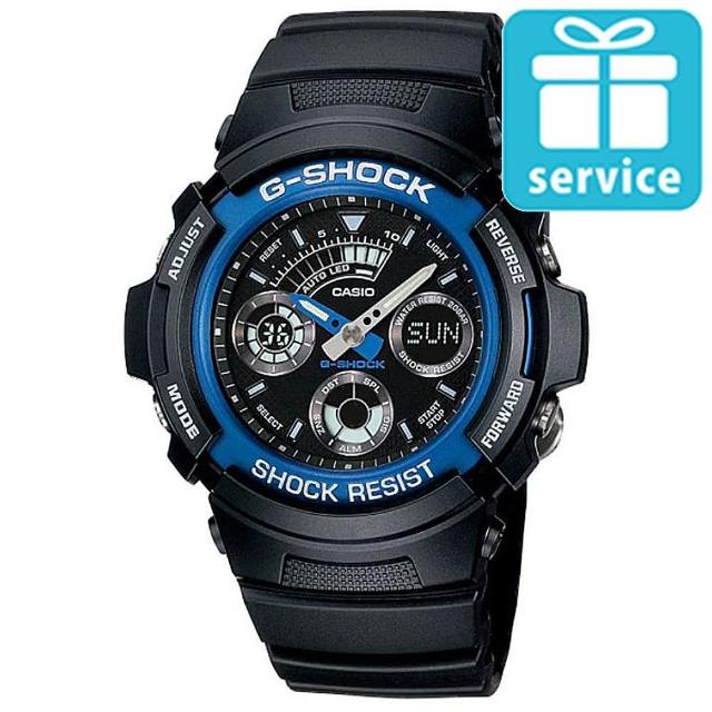 【CASIO】G-SHOCK 運動賽車三眼指針錶(AW-591-2A)強檔特價