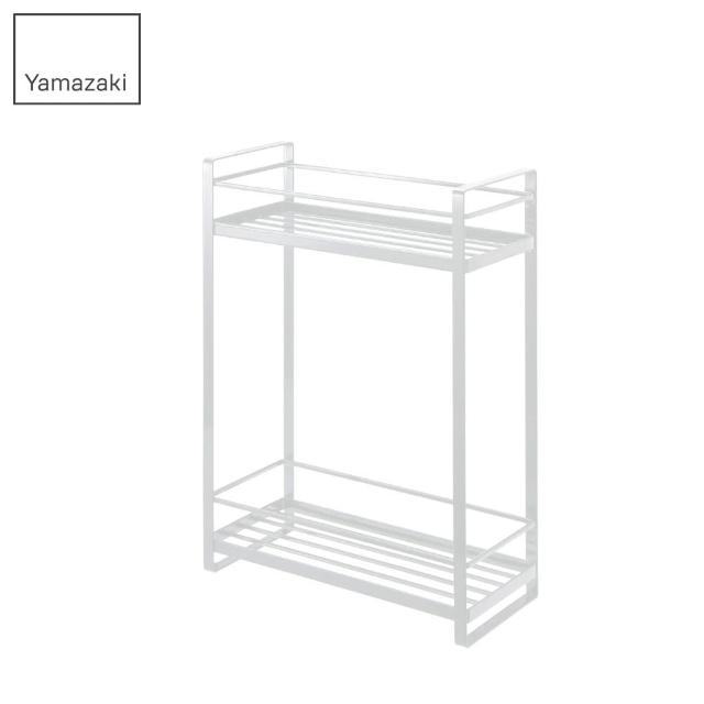 【YAMAZAKI】MIST瓶罐小物收納雙層架-白(浴室收納/衛浴置物架/衛浴收納架) 