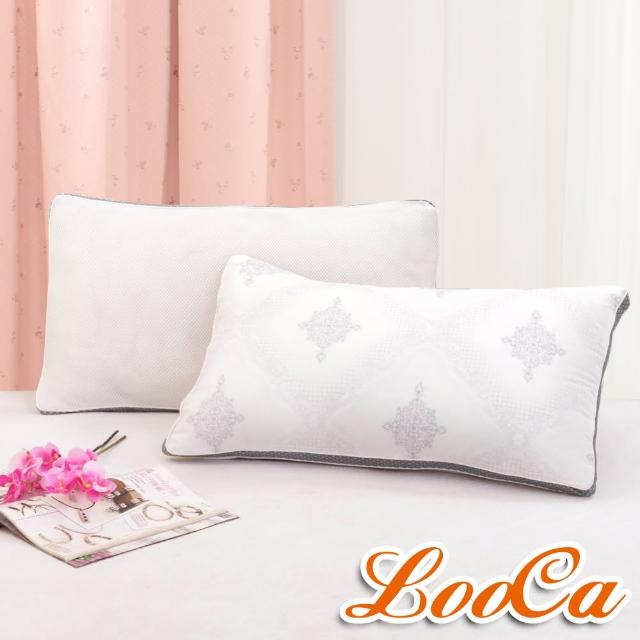 【快速到貨】LooCa古典3D蠶絲棉枕(2入)