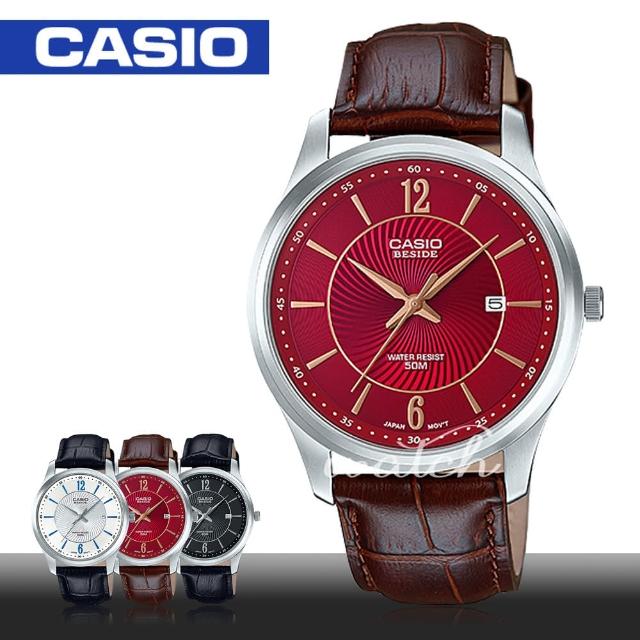 【CASIO 卡西歐】人氣首選_簡約皮革指針型男錶(BEM-151L)特價