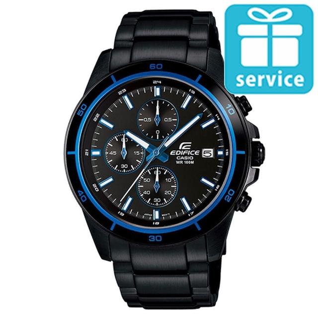 【CASIO】EDIFICE 全新跳色設計蘊藏賽車精髓指針腕錶(EFR-526BK-1A2)