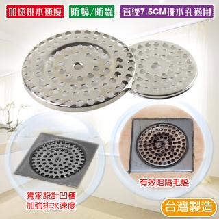 【G+居家】第2代不鏽鋼雙層防蟑毛髮過濾網(10入組)