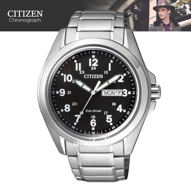 【CITIZEN 日系星辰】復古錶款 光動能 日期顯示 不鏽鋼男錶(AW0050-58E)網路狂銷