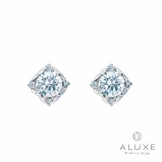 【A-LUXE 亞立詩】18K金 主鑽0.60克拉城堡鑽石耳環