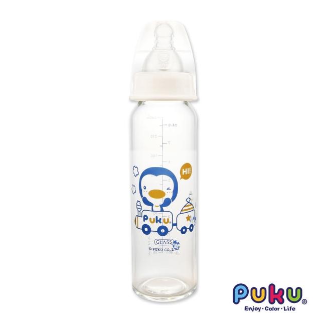 【PUKU藍色企鵝】實感標準耐熱玻璃奶瓶-240ml
