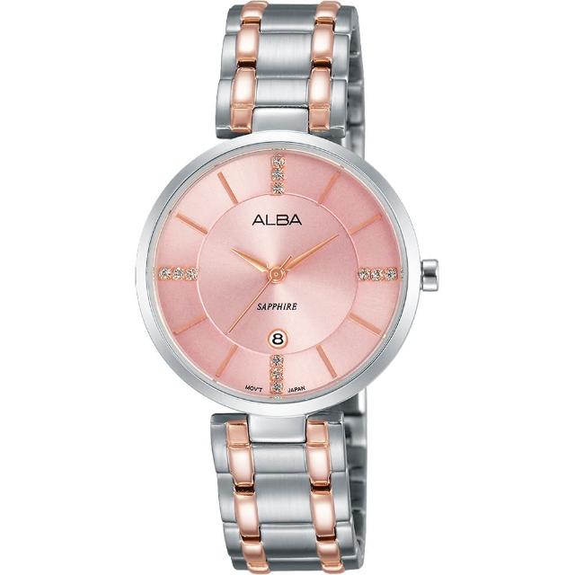 【ALBA】專屬於妳限量東京石英女錶-粉x雙色/30mm(VJ22-X236P AH7L27X1)網友推薦
