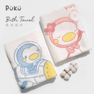 【PUKU藍色企鵝】PUKU長方浴巾-60*114cm(水色)