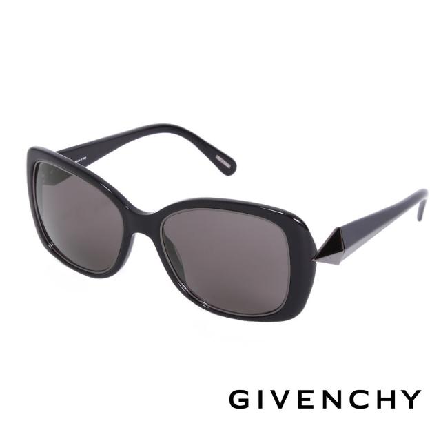 【GIVENCHY 法國魅力紀梵希】時尚幾何美學風格太陽眼鏡(-黑- GISGV829-700X)分享文