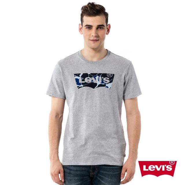 【Levis】男款Logo印花純棉短袖T恤-灰色熱銷產品