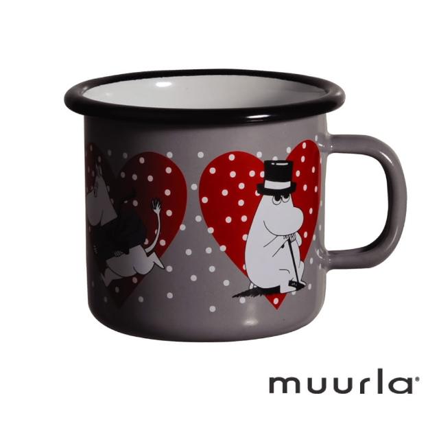 【芬蘭Muurla】嚕嚕米愛心琺瑯馬克杯-250ml(muurla moomin 嚕嚕米 琺瑯杯 咖啡杯)