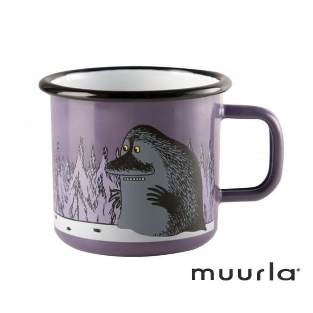 【芬蘭Muurla】神祕的哥古琺瑯馬克杯-紫370ml(muurla moomin 嚕嚕米 琺瑯杯 咖啡杯)