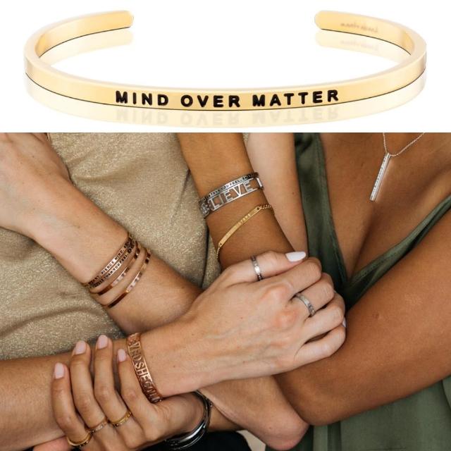 【MANTRABAND】美國悄悄話手環 MIND OVER MATTER 心靈戰勝一切 金色(悄悄話手環)產品介紹