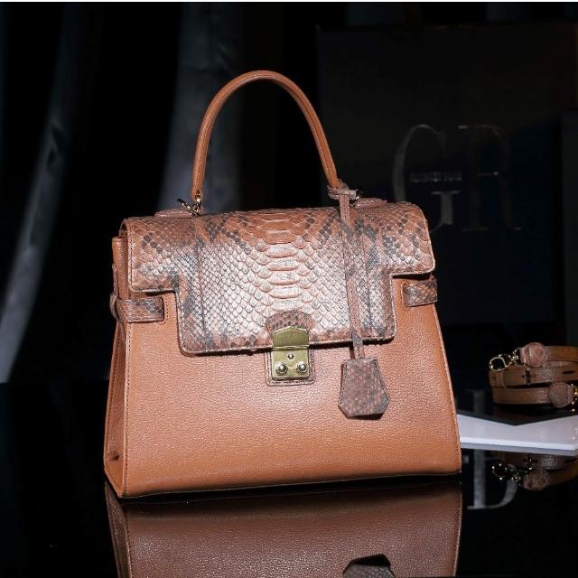 Georges Rech真蟒皮手提包(M)