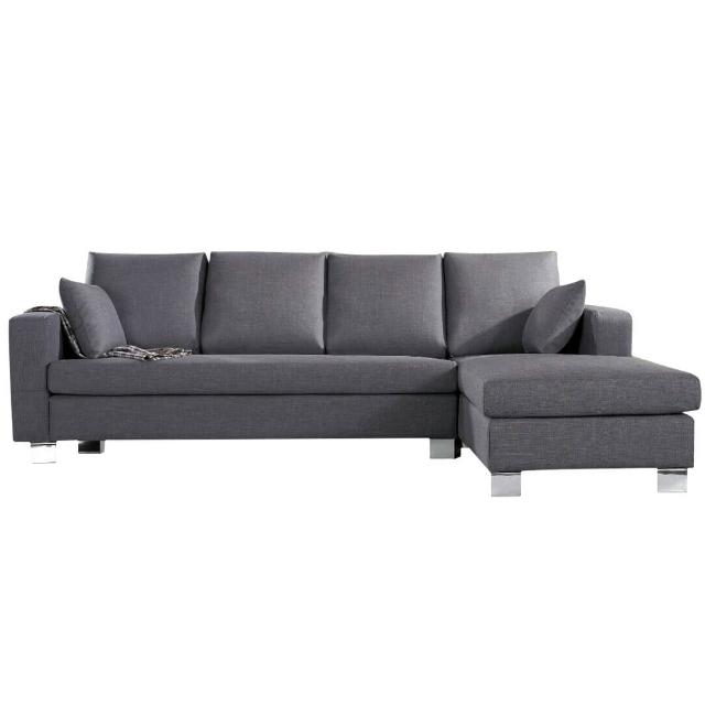 【Bernice】可娜L型亞麻布沙發-左右型(送抱枕)