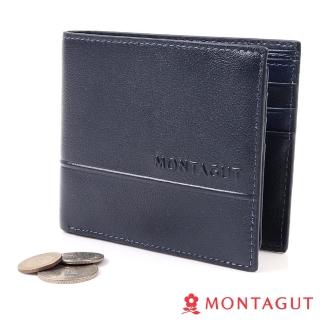 【MONTAGUT夢特嬌】頭層牛皮真皮 短夾(12卡1照2夾)