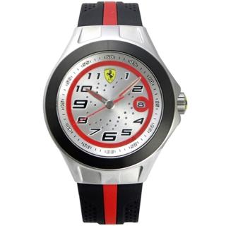 【法拉利 Scuderia Ferrari】鋼鐵競速賽車日期運動腕錶(44mm/FA0830021)