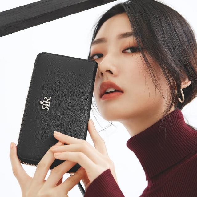 【2R】Napa牛皮時尚拉鍊長夾 百搭黑 【2R】Napa牛皮時尚拉鍊長夾 百搭黑