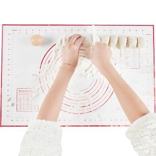 4411520 OL 【烘培必備】不沾黏矽膠刻度揉麵墊-60x40cm(鉑金矽膠 食品級 耐高溫 桿麵墊 料理墊 烘焙紙 矽膠揉麵墊)