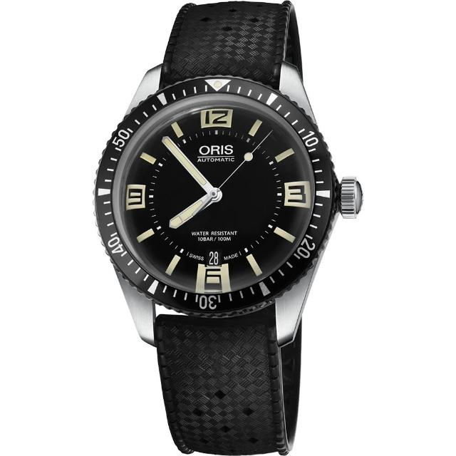 【ORIS】Divers Sixty-Five 1965復刻潛水機械錶-黑/40mm(0173377074064-0742018)