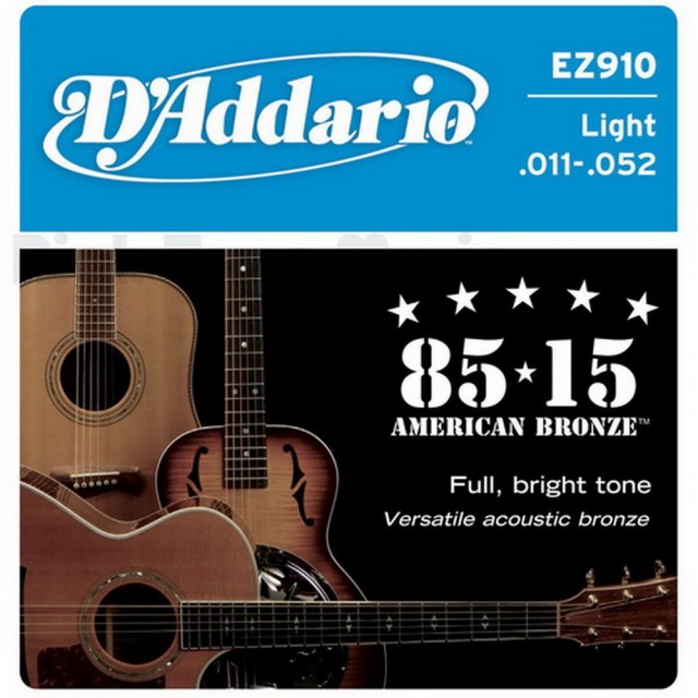 購買【美佳音樂】D’Addario EZ910 美國進口民謠吉他套弦(11-52)須知