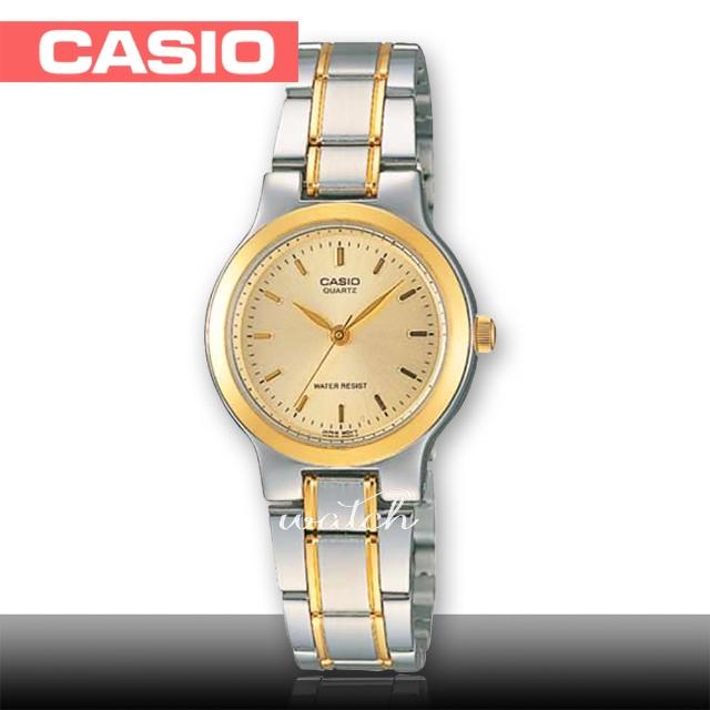 【CASIO 卡西歐】簡約時尚_雙色不鏽鋼錶帶_生活防水_礦物玻璃_氣質指針女錶(LTP-1131G)