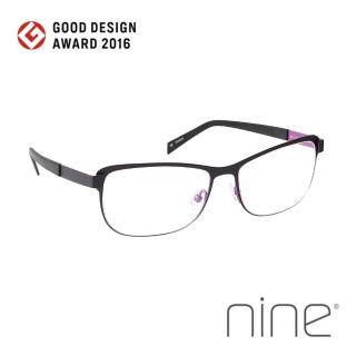 【nine 眼鏡】丹麥設計日本手工製造 EDGE系列光學眼鏡-(墨紫 EDGE 2226 BLF)