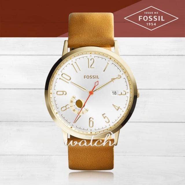 【FOSSIL】時尚精選_皮革錶帶_礦物玻璃_日期星期顯示_指針女錶(ES3750)