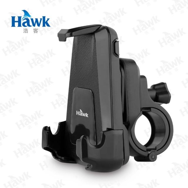 【Hawk】H21 機車/自行車兩用手機架(黑)