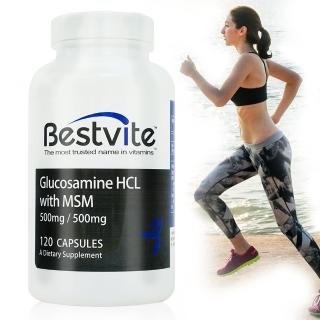 【美國BestVite】必賜力葡萄糖胺+MSM膠囊1瓶(120顆)