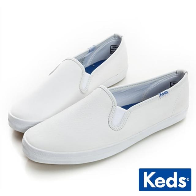 【Keds】經典升級皮質休閒便鞋(白色)