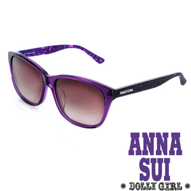 【Anna Sui】Dolly Girl系列日系圓點甜心少女款造型太陽眼鏡(紫 - DG800-718)