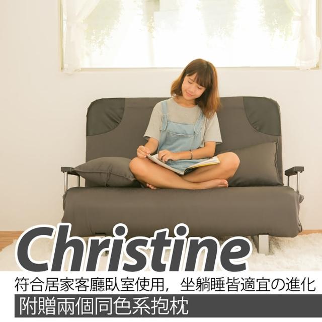 【BNS居家生活館】Christine克莉絲汀雙人六段式摺疊沙發床(沙發/雙人沙發/沙發床)